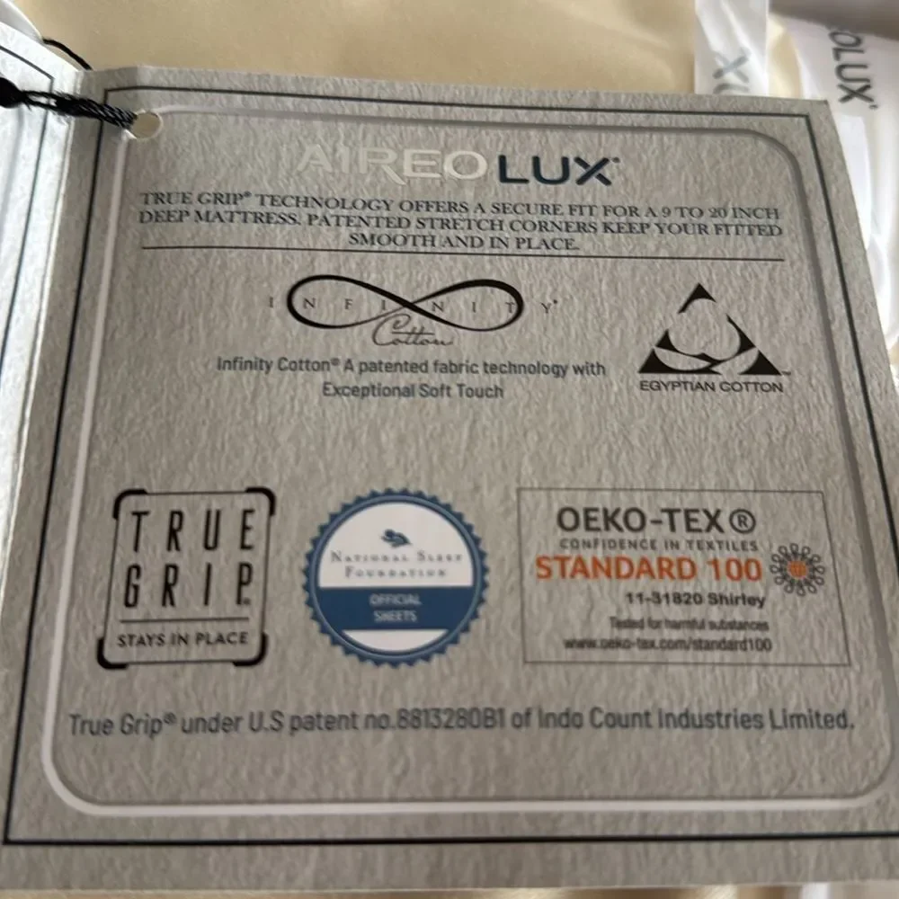AIREOLUX Egyptian Cotton Queen Size‎ Sheets Set 1000 TC Count Sateen Luxury